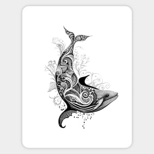 Whale Wild Animal Nature Illustration Art Tattoo Sticker
